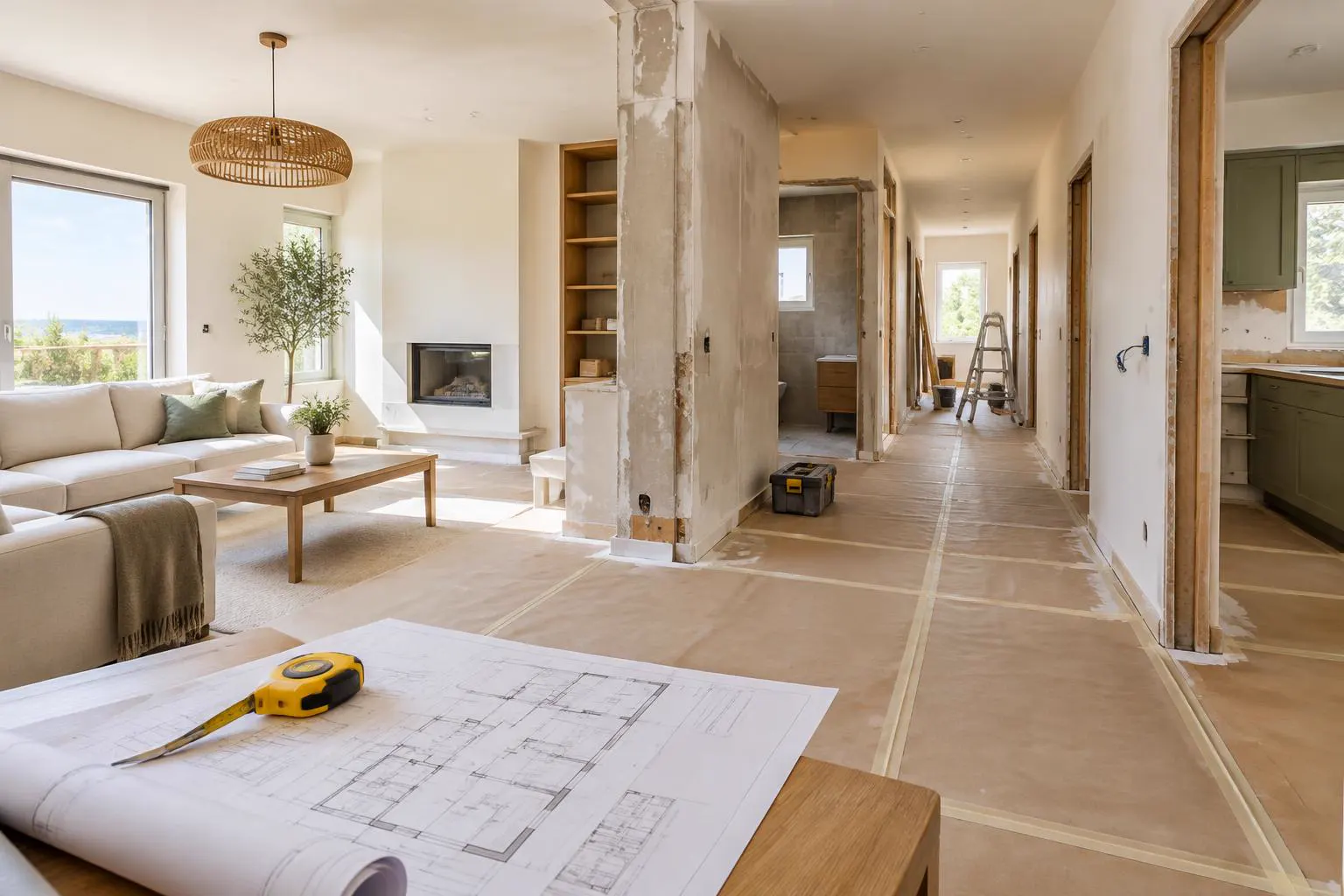 Home remodeling interior construction